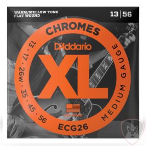 D'addario ECG26 Chrome Flat Wound 13-56 Medium