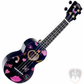 Mahalo Heart Heart Black Szoprán ukulele