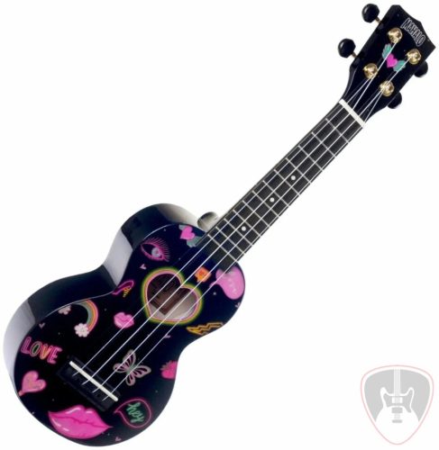 Mahalo Heart Heart Black Szoprán ukulele