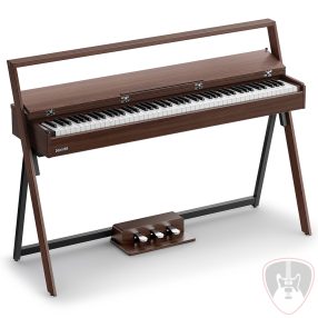   DONNER OURA R300 DIGITÁLIS ZONGORA, DONNER DESIGN, SÚLYOZOTT, FOKOZATOS KALAPÁCSMECHANIKÁS, 88 BILLENTYŰ, DIÓ