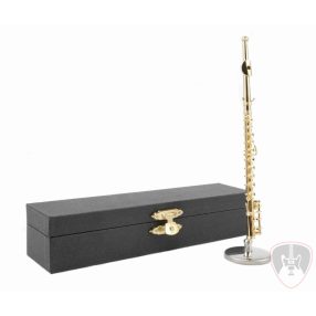 Miniatűr fuvola állvánnyal díszdobozban