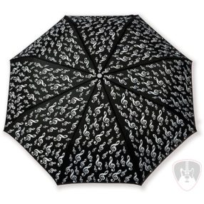 Vienna World esernyő, összecsukható, violin kulcs fehér