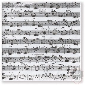 Vienna World szalvéta, kottamintás