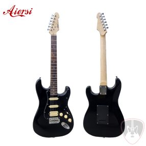 Aiersi ST12-BK stratocaster elektromos gitár, fekete 