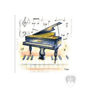 Zongorás hűtőmágnes