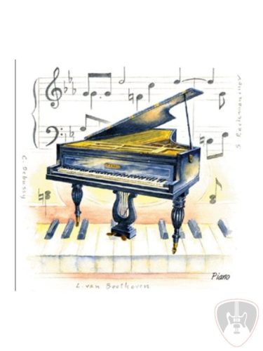 Zongorás hűtőmágnes