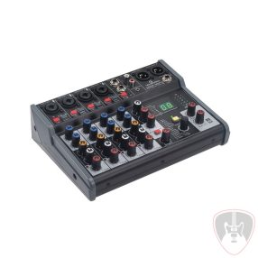   MIOMIX 404FX - 8-csatornás Professzionális Audió keverő 24-bit Digital Multi-Effect-el