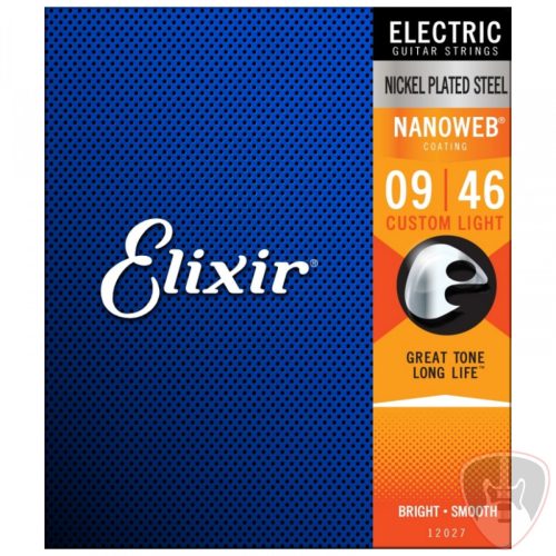 Elixir NanoWeb (12027) 9-46 Custom Light elektromos húrkészlet