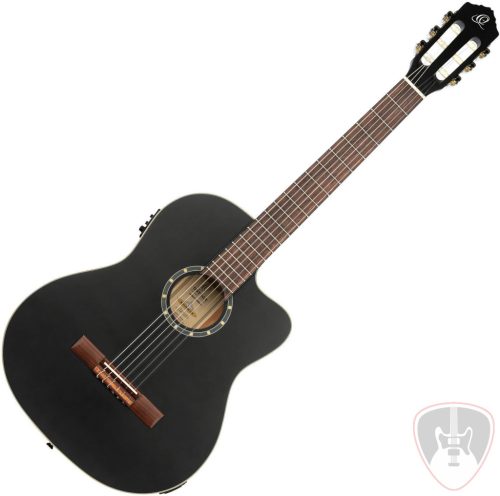 Ortega RCE125SN 4/4 Black Elektro-klasszikus gitár