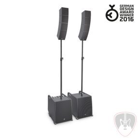   LD Systems CURV 500 LE hordozható array rendszer dupla készlet, hangfaltartókkal és hangfalkábelekkel
