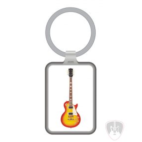 Fém, elektromos gitáros kulcstartó