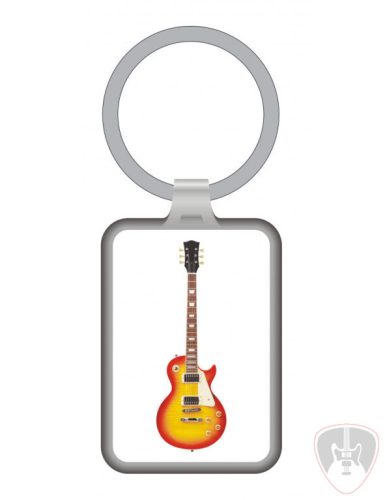 Fém, elektromos gitáros kulcstartó