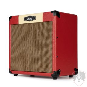 Cort gitárerősítő zengetővel, 15 Watt, vörös
