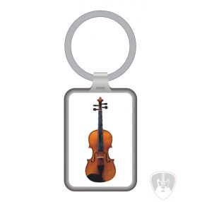 Fém, hegedűs kulcstartó