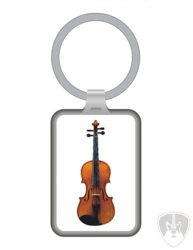 Fém, hegedűs kulcstartó