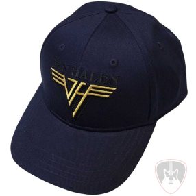 Van Halen Text & Yellow Logo Sapka Navy Blue