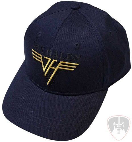 Van Halen Text & Yellow Logo Sapka Navy Blue