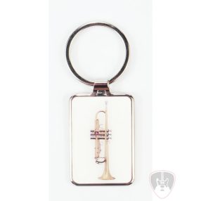 Fém, trombitás kulcstartó