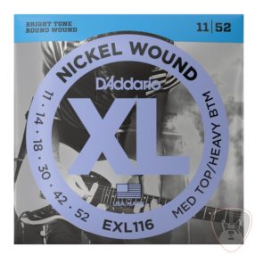 D'addario EXL116 Nickel 11-52 Medium Top/Heavy Bottom