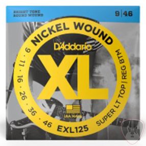   D'addario EXL125 Nickel 09-46 Super Light Top/Regular Bottom