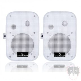   SPWM-05V-WH - 100 Volt passzív hangfalpár 5" mélyhangszóróval és falitartóval (fehér kivitel)