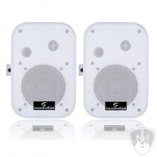 SPWM-05V-WH - 100 Volt passzív hangfalpár 5" mélyhangszóróval és falitartóval (fehér kivitel)