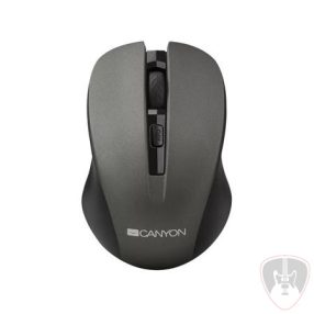   Egér, vezeték nélküli, optikai, USB, CANYON "MW-1", szürke