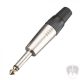 SJ02M-B - Fém csatlakozó 6.3mm jack MONO, aranyozott végű