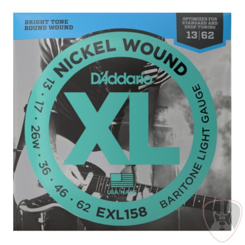 D'addario EXL158 Nickel 13-62 Baritone Light