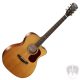 CORT AKUSZTIKUS GITÁR FISHMAN ELEKTRONIKÁVAL, FÉLKEMÉNY TOKKAL, ALL SOLID, NATÚR  Co-Gold-OC6 with case