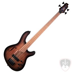   Cort elektromos basszusgitár fretless, Fishman piezo, fekete burst  Co-B4FL-MHPZ-OPTA