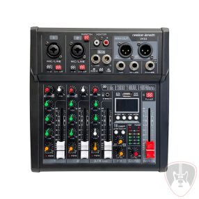   VK04 Keverőpult 2 mono/1 sztereo csatorna,USB Audio interface, Bluetooth, 16DSP effect