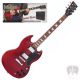 VINTAGE VIP-V69 Coaster elektromos gitár szett - Cherry Red