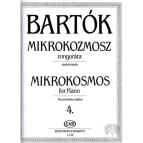   Bartók Mikrokozmosz zongorára 4. - Javított kiadás - Mikrokosmos for Piano 4.