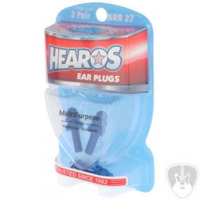 HEAROS Multi-Purpose Series Ear Plugs Blue NRR 27dB 2 Pairs