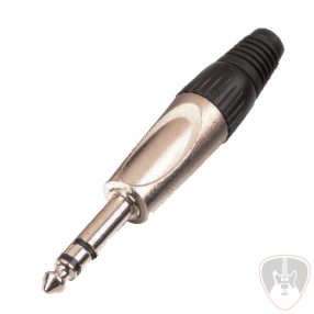 SJ024S-B - Fém csatlakozó 6.3mm jack SZTEREO 