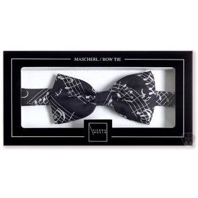 Vienna World csokornyakkendő kottamintás fekete