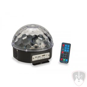   SOUNDSATION CB-630B - 6*3 W-os LED új kristálygömb-lámpa BT-vel, MP3 lejátszóval és távirányítóval