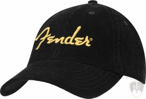 Fender Gold Spaghetti Logo Corduroy Sapka Black UNI