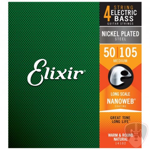 Elixir NanoWeb (14102) 50-105 Medium basszusgitár húrkészlet