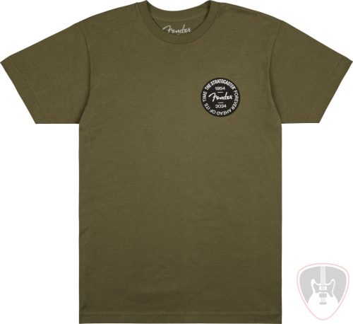Fender Strat 70th Badge Tee, Olive
