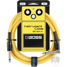   Boss BIC-10A-YL hangszerkábel, pipa/egyenes Jack-Jack, 3 méter, sárga