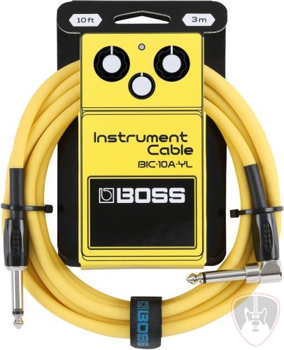 Boss BIC-10A-YL hangszerkábel, pipa/egyenes Jack-Jack, 3 méter, sárga