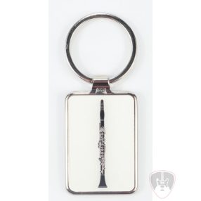 Fém, klarinétos kulcstartó