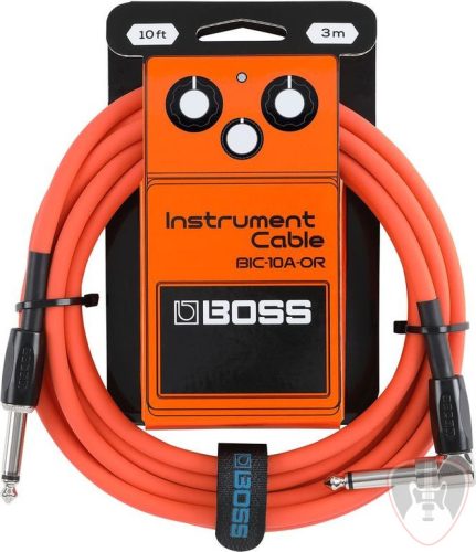 Boss BIC-10A-OR hangszerkábel, pipa/egyenes Jack-Jack, 3 méter, narancs