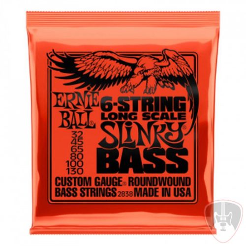 Ernie Ball 2838 Long Scale Slinky Bass 32-130 (6 húros)