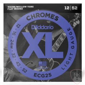 D'addario ECG25 Chrome Flat Wound 12-52 Light