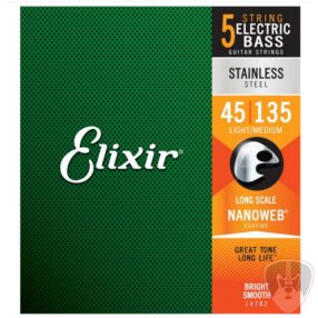   Elixir NanoWeb (14782) Stainless Steel 45-135 Light/Medium basszusgitár húrkészlet
