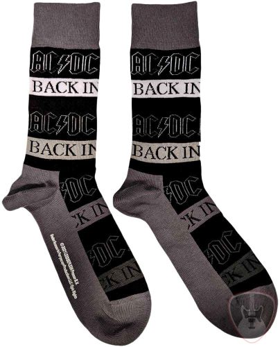 AC/DC Zokni Back In Black Black 40-45