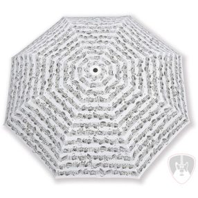 Vienna World esernyő, összecsukható, kottamintás fehér
